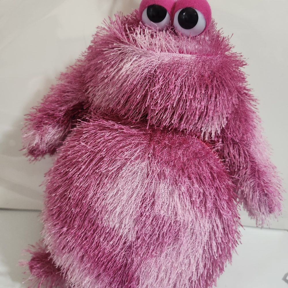 Vintage Pink Furgles Monster Plush Alien Belly Case Media Disc Holder - Picture 7 of 7